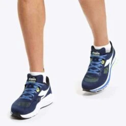 Diadora Men's Mythos Vortice 7 Running Shoe -Black Iris/White/Neon Yellow - Regular (D) -Outlet EasyRoam Footwear Store diadora 4